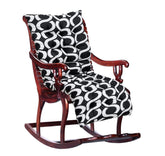 Kuber Industries Geometric Seamless Pattern Microfiber Back & Seat Cushion for Indoor/Outdoor, 18 * 46 Inch (Black), Standard, (49KM0293)